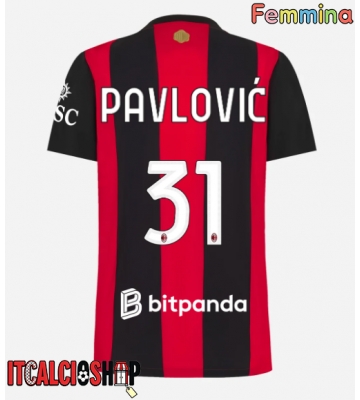 AC Milan Strahinja Pavlovic #31 Prima Maglia Femmina 2026-27 Manica Corta